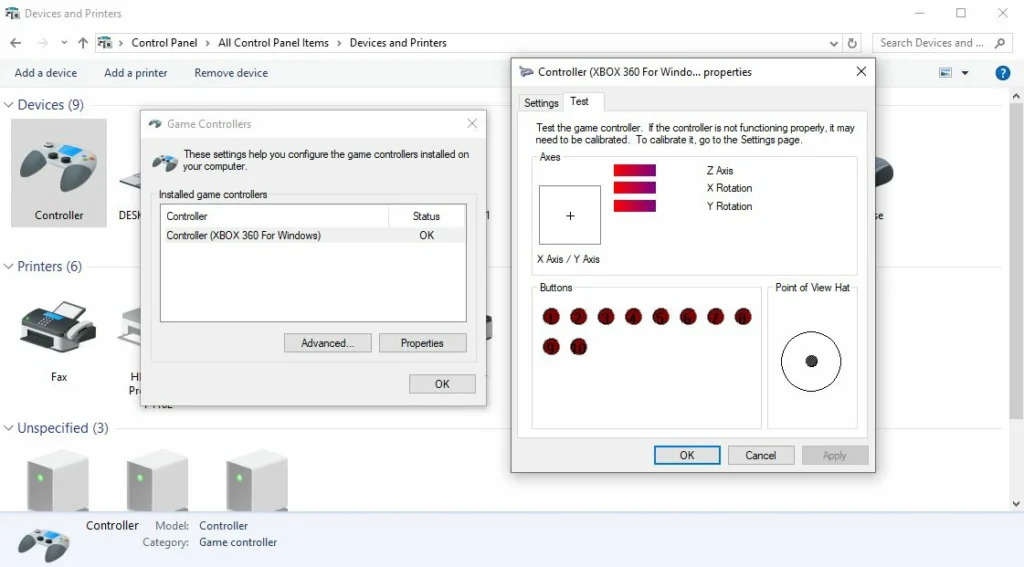 Test Your Controller in Windows