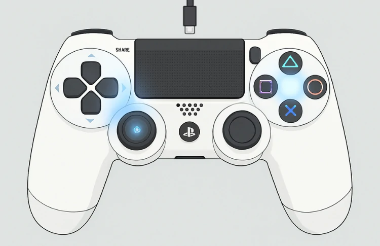 Connect a PS4 Controller with cable