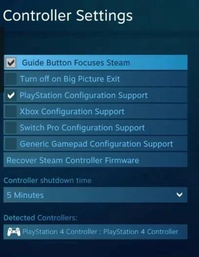 Connect a PS4 Controller with steam